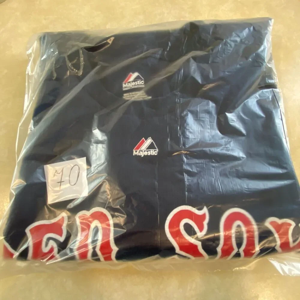 Majestic Boston Red Sox T Shirt Mens XL Navy Blue Graphic Tee Short Sleeve MLB